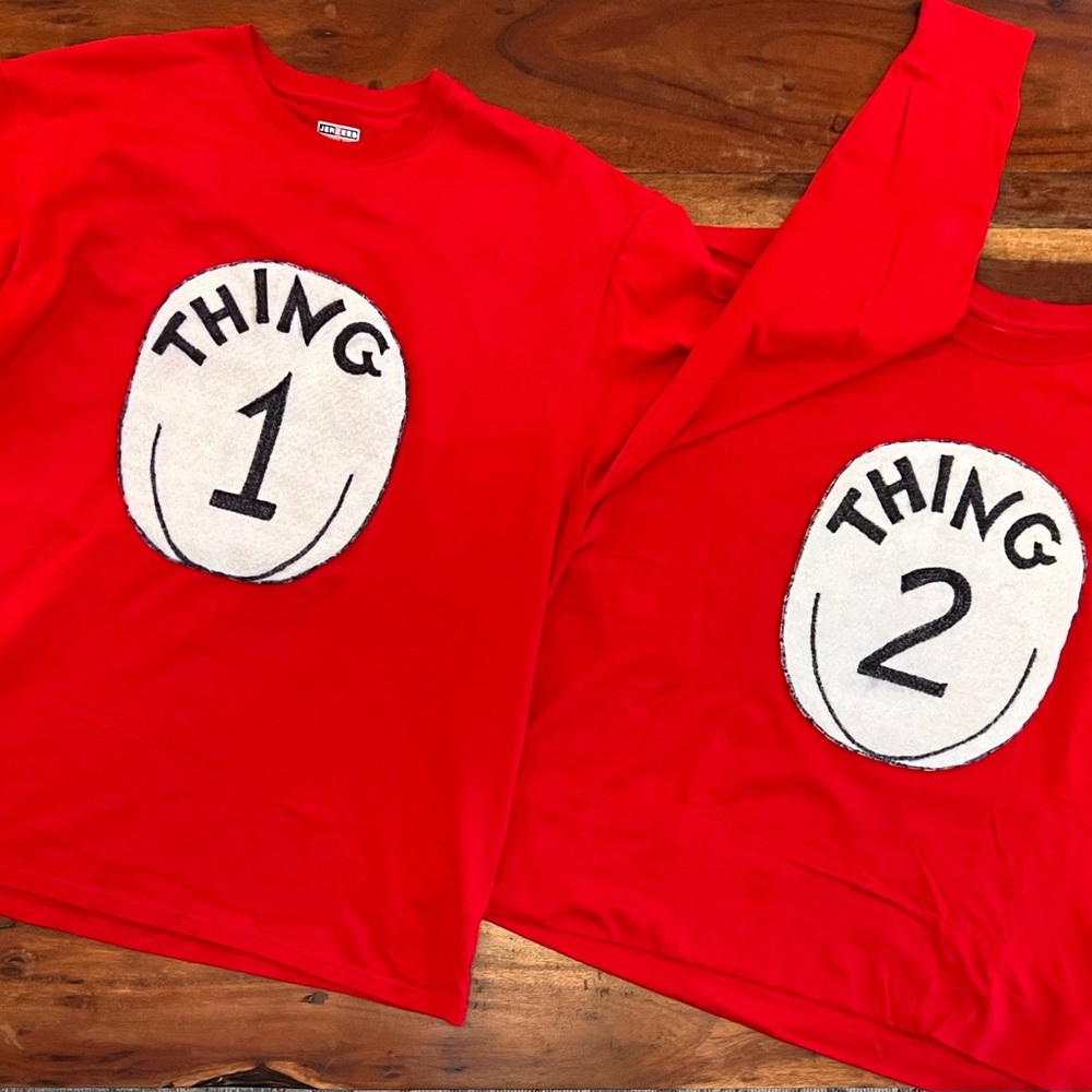 Thing 1 & Thing 2 Halloween Cat & the Hat Dr. Seuss Handmade Costume - Men’s L